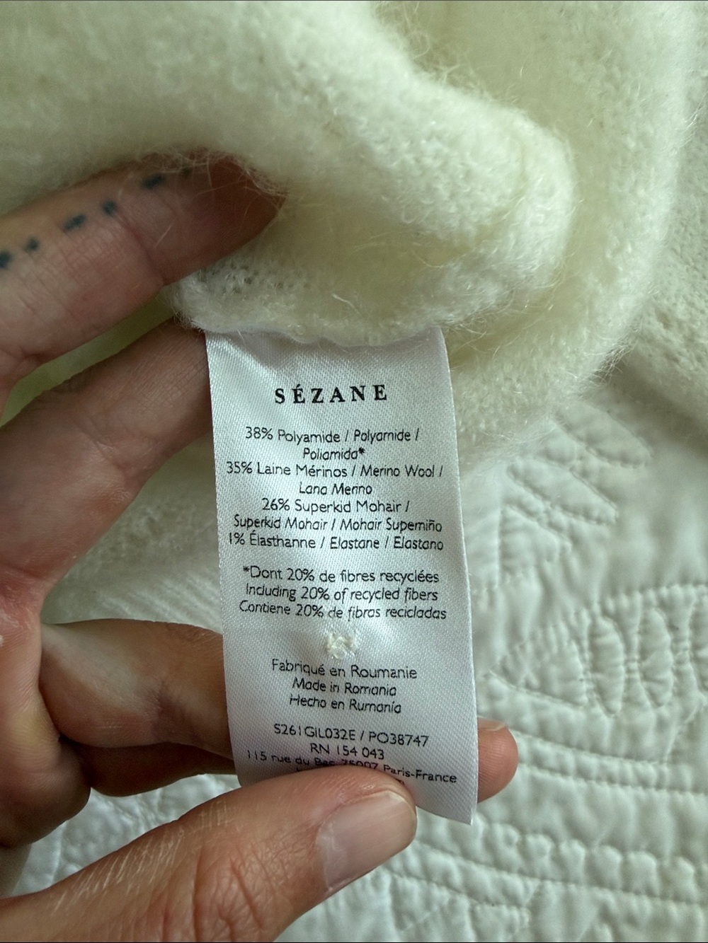 Sezane Meryl Merino/Mohair Blend Sweater - Picture 4 of 5